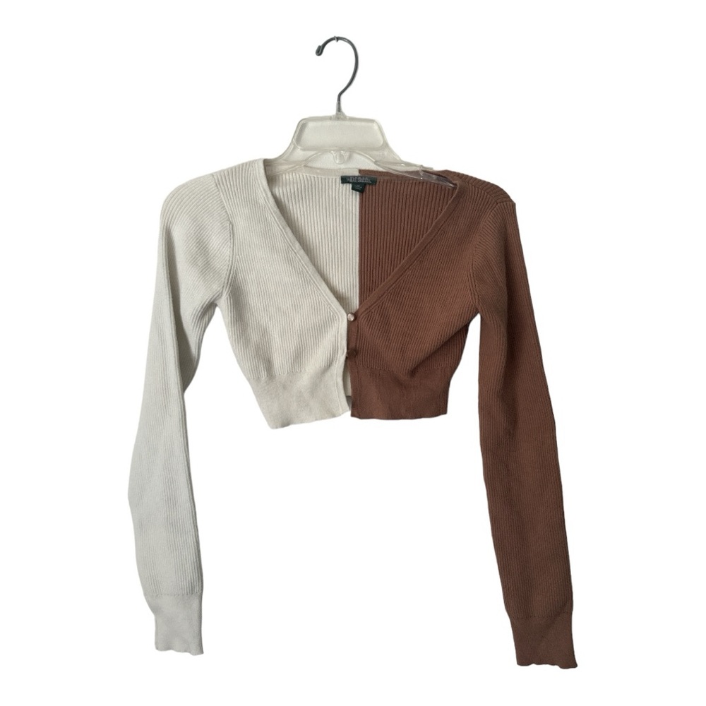 Wild Fable Split Colored Cropped Sweater